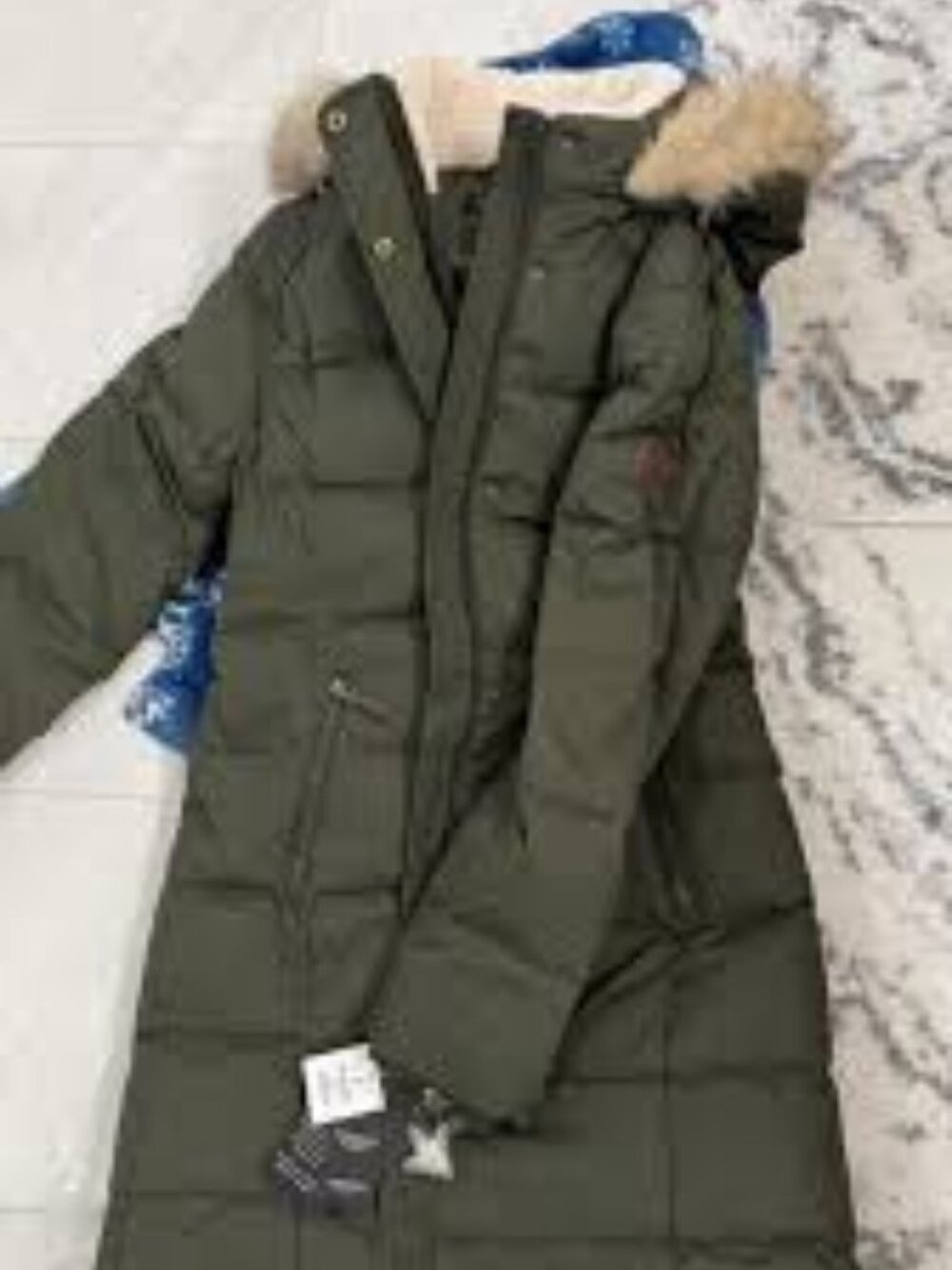 46 - NWT LAUREN RALPH LAUREN FAUX FUR HOODED PUFFER JACKET - Picture 6 of 9